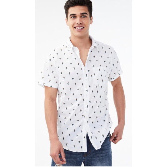 Aeropostale Other - Aeropostale CACTUS BUTTON-DOWN SHIRT large NWT 🌵